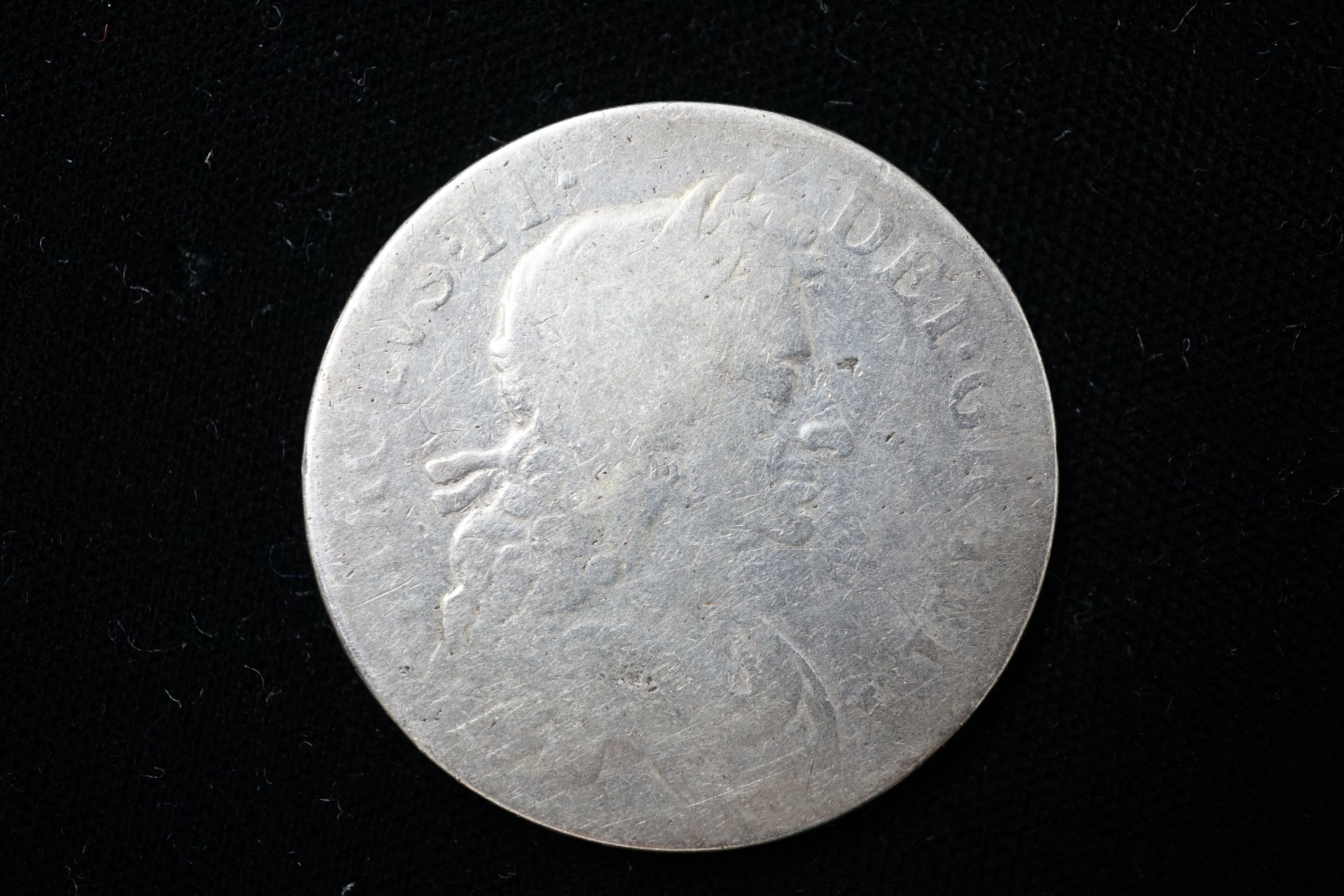 A Charles II crown 1684, VG